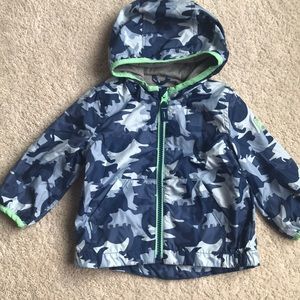 GAP lined light weight rain jacket 6-12mo EUC